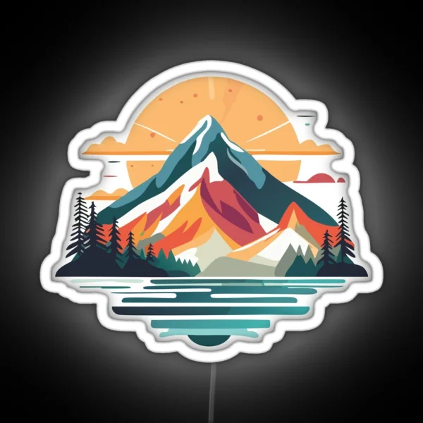 Mountains 4 RGB Neon Sign