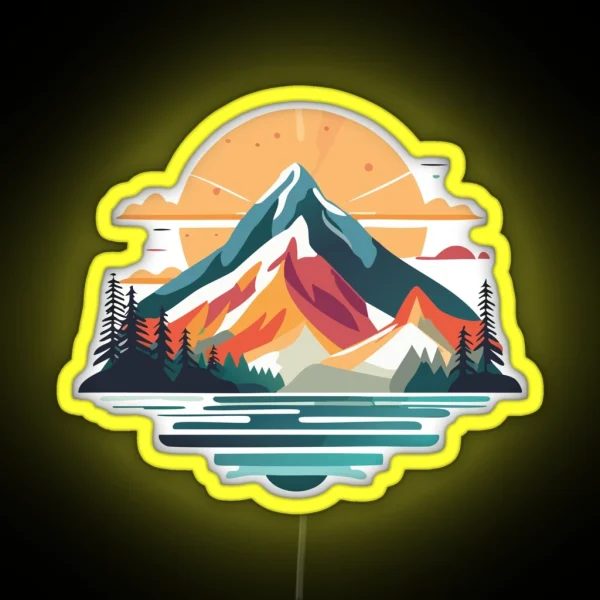 Mountains 4 RGB Neon Sign
