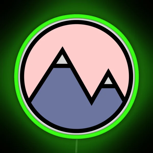 Mountains And Pink RGB Neon Sign