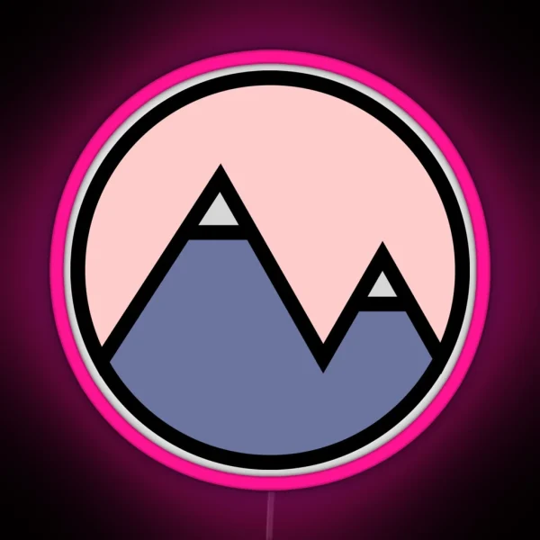 Mountains And Pink RGB Neon Sign