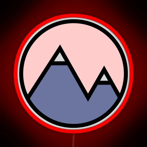 Mountains And Pink RGB Neon Sign