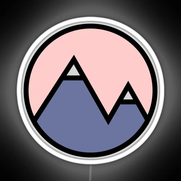 Mountains And Pink RGB Neon Sign