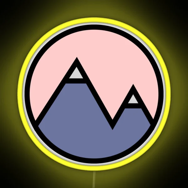 Mountains And Pink RGB Neon Sign