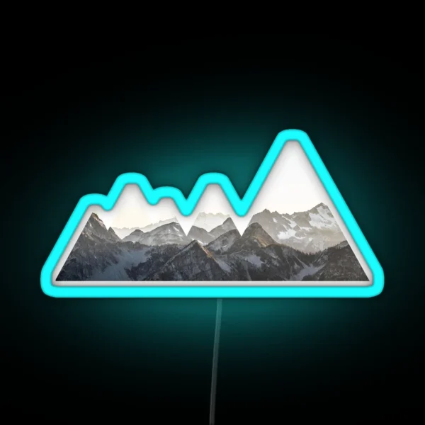 Mountains Icecold RGB Neon Sign