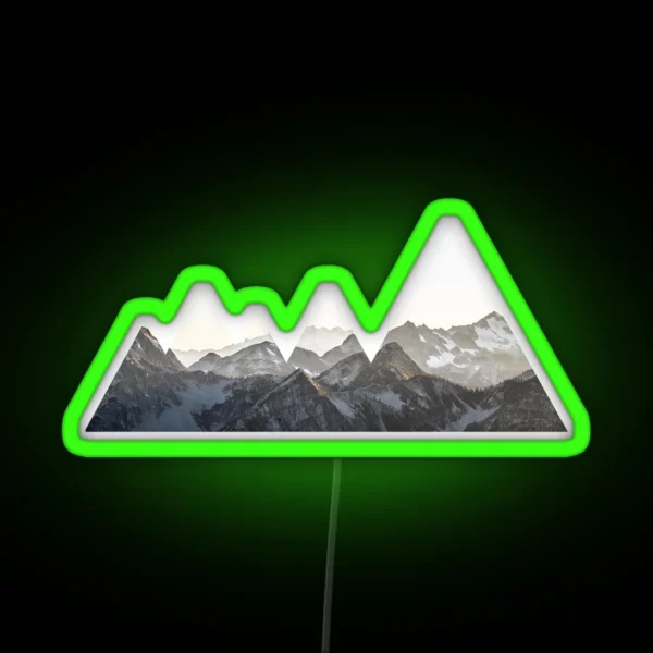 Mountains Icecold RGB Neon Sign