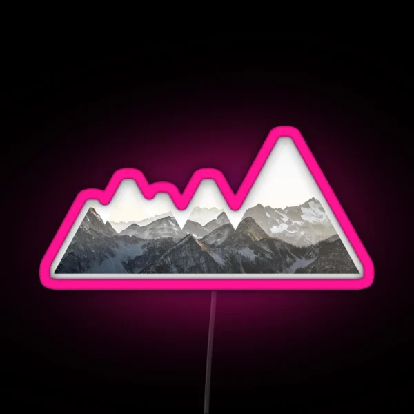Mountains Icecold RGB Neon Sign