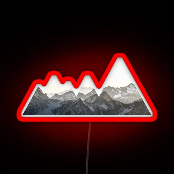 Mountains Icecold RGB Neon Sign