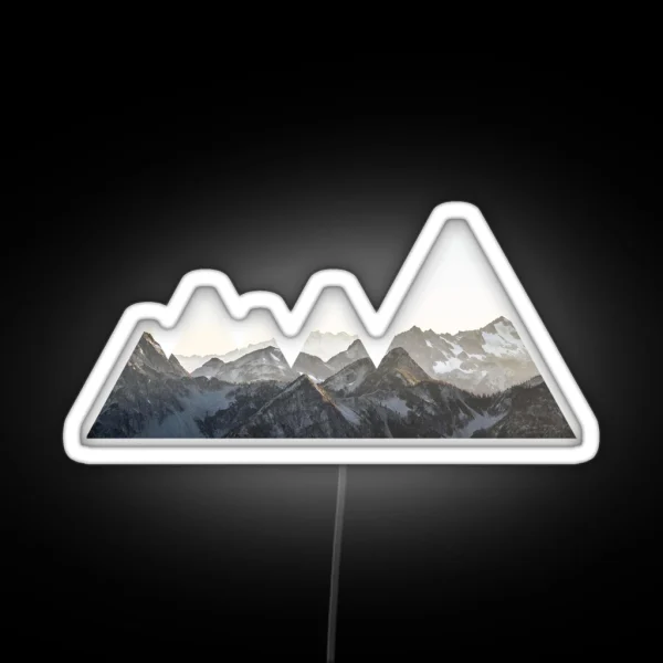 Mountains Icecold RGB Neon Sign