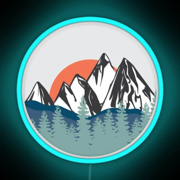 Mountains RGB Neon Sign
