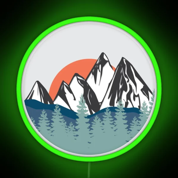 Mountains RGB Neon Sign
