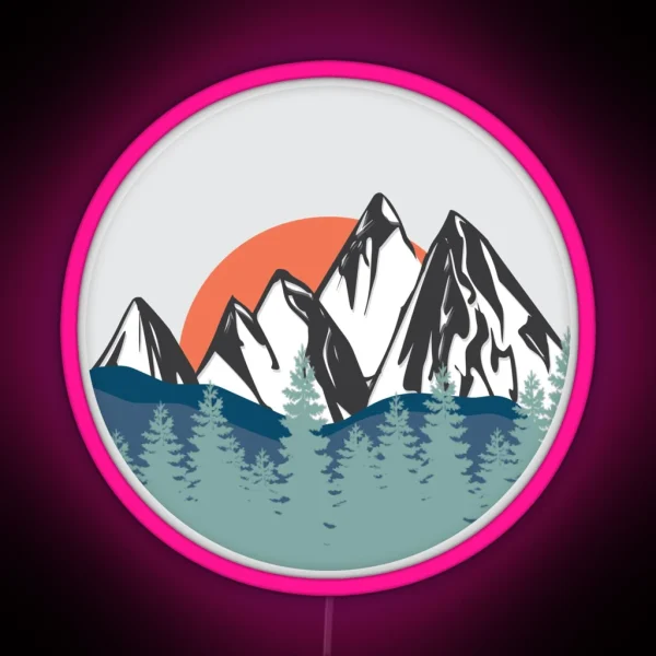 Mountains RGB Neon Sign