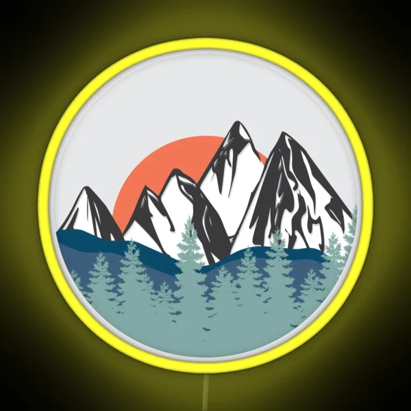 Mountains RGB Neon Sign