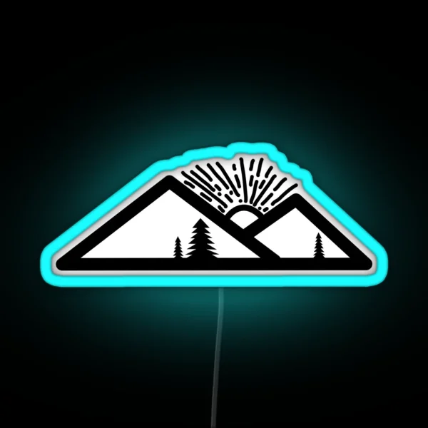 Mountains RGB Neon Sign