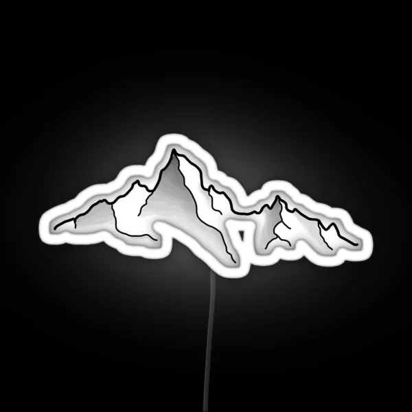 Mountains RGB Neon Sign