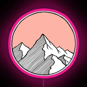 Mountains Sketch RGB Neon Sign