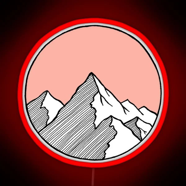 Mountains Sketch RGB Neon Sign
