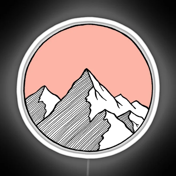 Mountains Sketch RGB Neon Sign