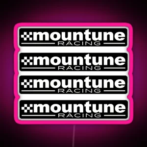 Mountune Flag White RGB Neon Sign