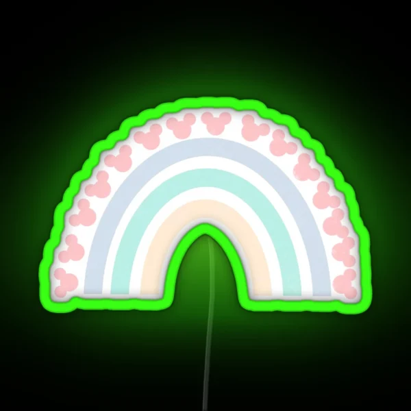 Mouse Pastel Rainbow RGB Neon Sign