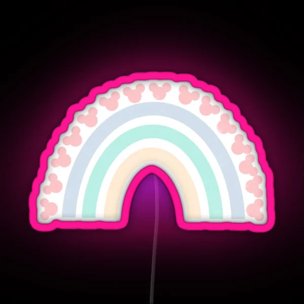 Mouse Pastel Rainbow RGB Neon Sign