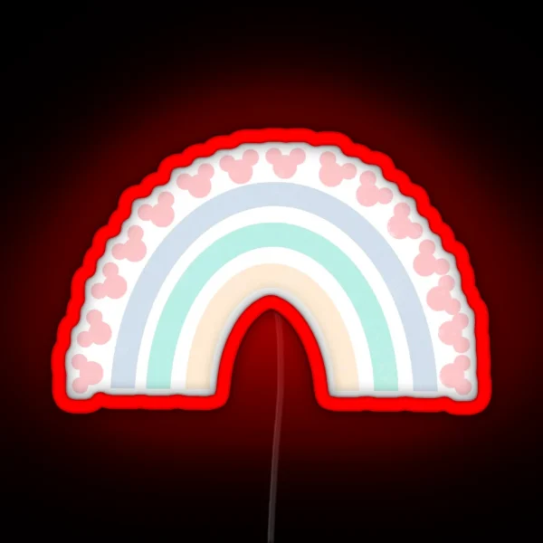 Mouse Pastel Rainbow RGB Neon Sign