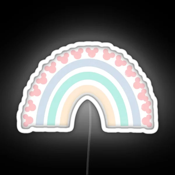 Mouse Pastel Rainbow RGB Neon Sign