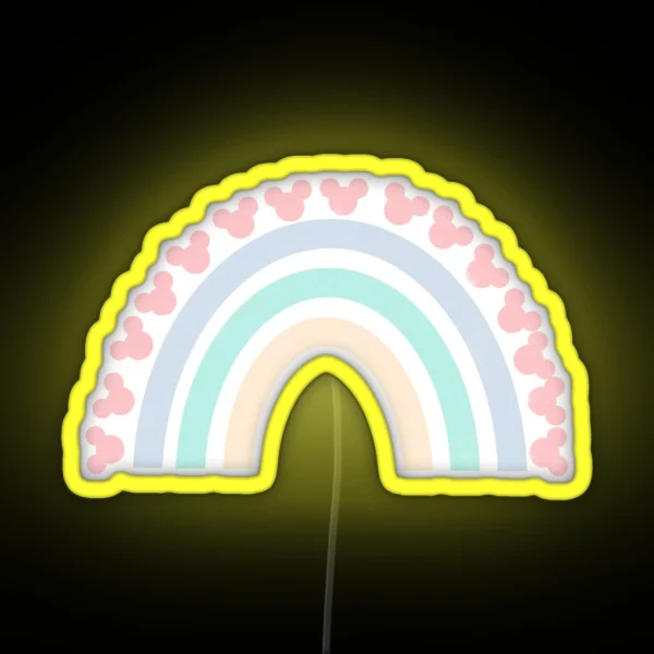 Mouse Pastel Rainbow RGB Neon Sign