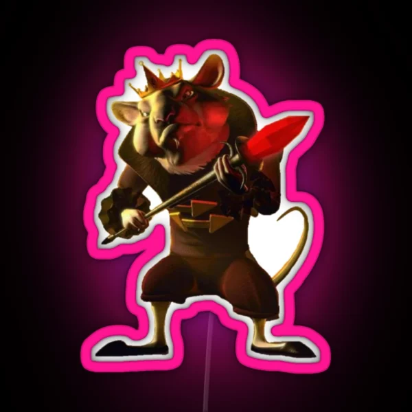 Mouse Rat King From Barbie And The Nutcracker RGB Neon Sign