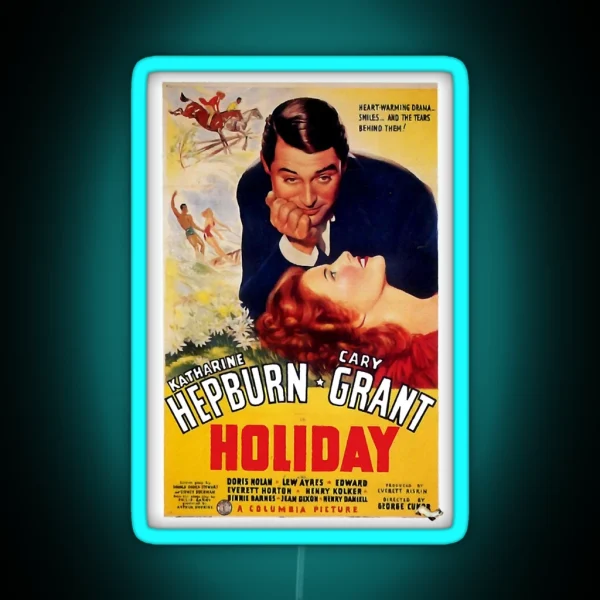 Movie Poster Merchandise Cary Grant RGB Neon Sign