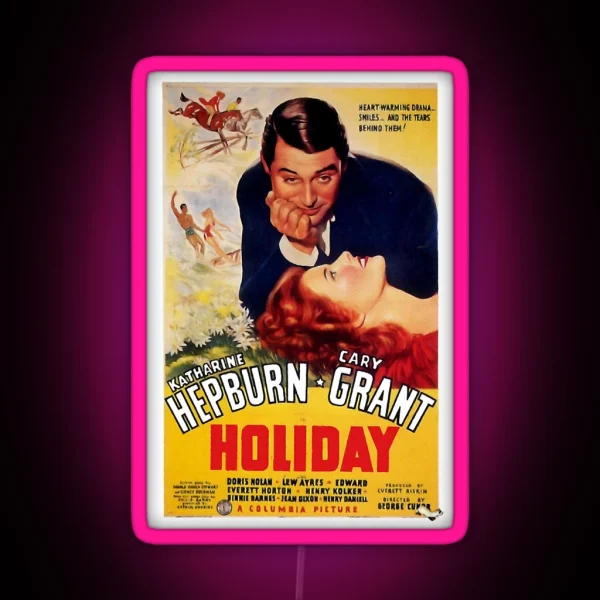 Movie Poster Merchandise Cary Grant RGB Neon Sign