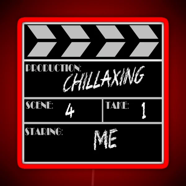 Movie Slate Chillaxing RGB Neon Sign