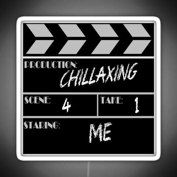 Movie Slate Chillaxing RGB Neon Sign