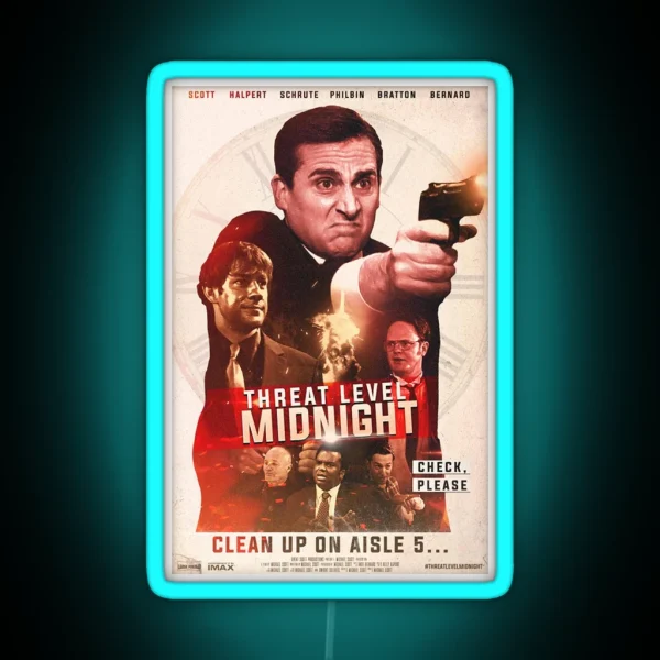 Movie Threat Level Midnight RGB Neon Sign