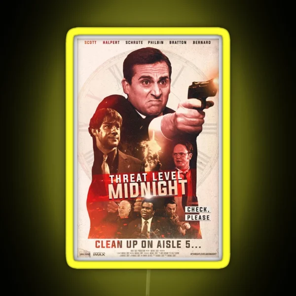 Movie Threat Level Midnight RGB Neon Sign