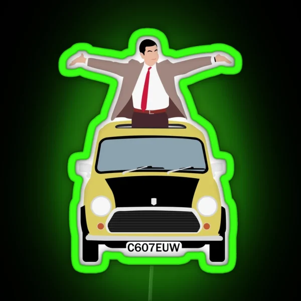 Mr Bean And Mini RGB Neon Sign