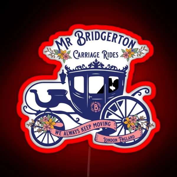 Mr Bridgerton Carriage Rides RGB Neon Sign