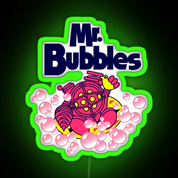 Mr Bubbles RGB Neon Sign