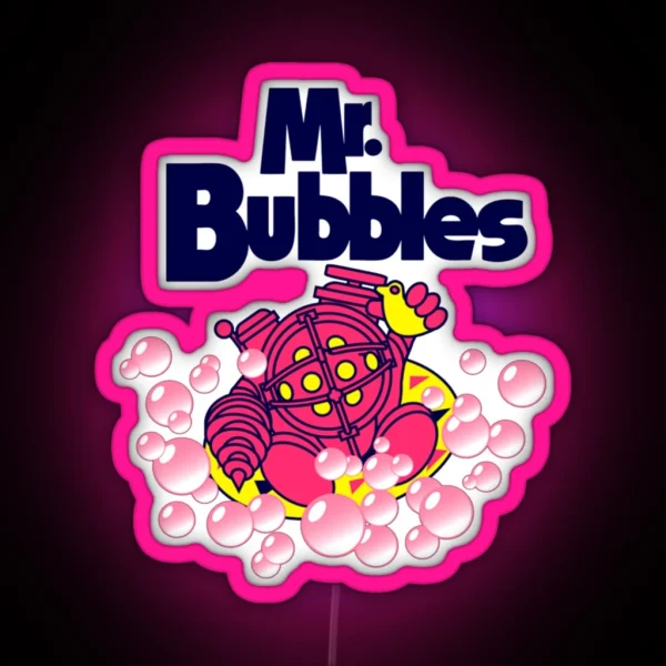 Mr Bubbles RGB Neon Sign