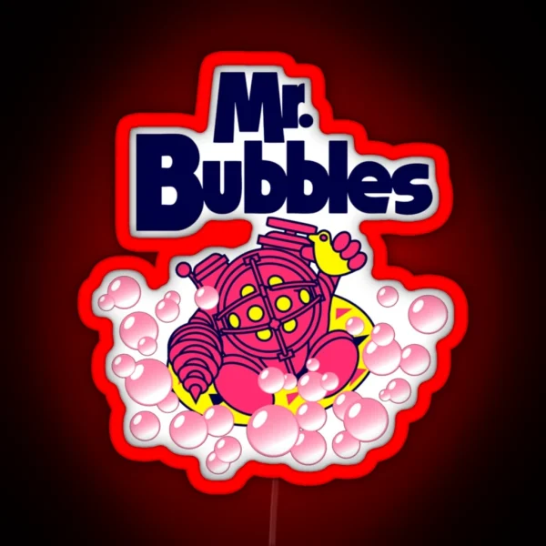 Mr Bubbles RGB Neon Sign