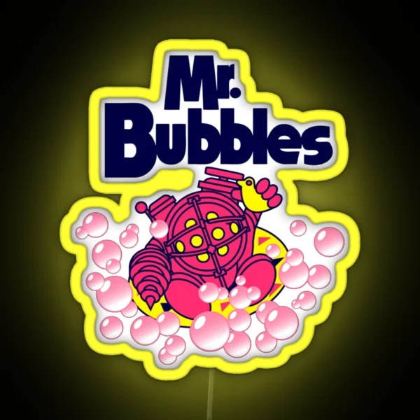 Mr Bubbles RGB Neon Sign