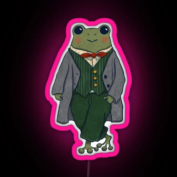 Mr Frog Dapper RGB Neon Sign
