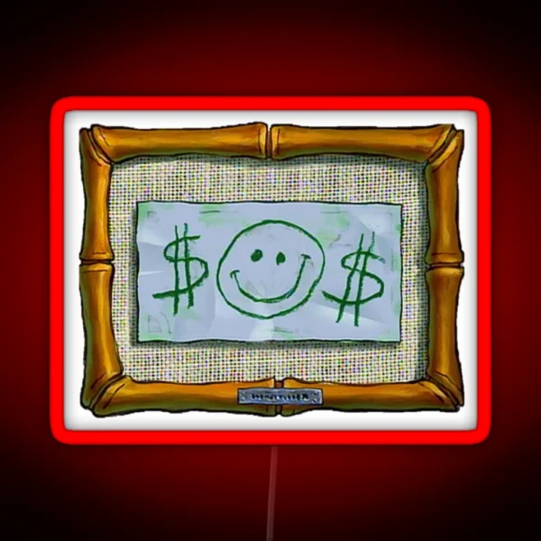 Mr Krab S First Dollar RGB Neon Sign