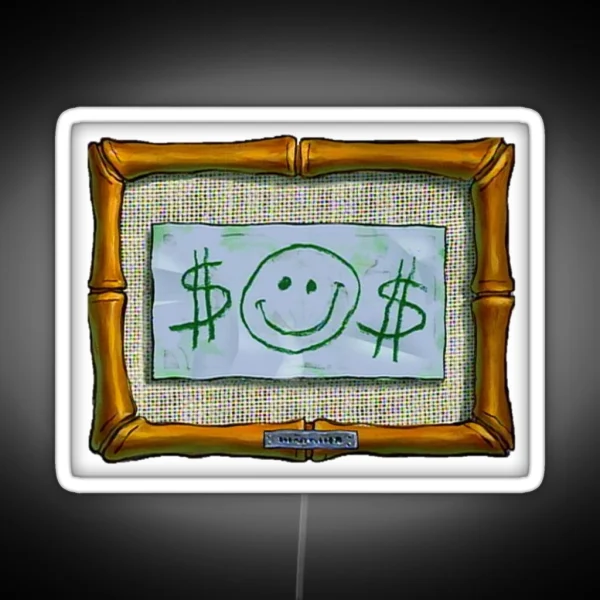 Mr Krab S First Dollar RGB Neon Sign