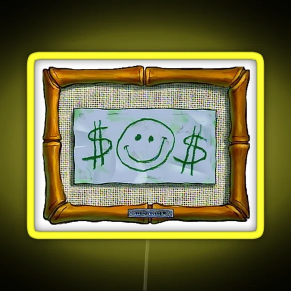Mr Krab S First Dollar RGB Neon Sign