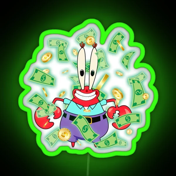 Mr Krabs And Money RGB Neon Sign