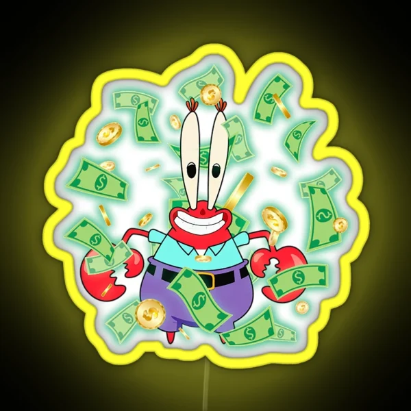 Mr Krabs And Money RGB Neon Sign