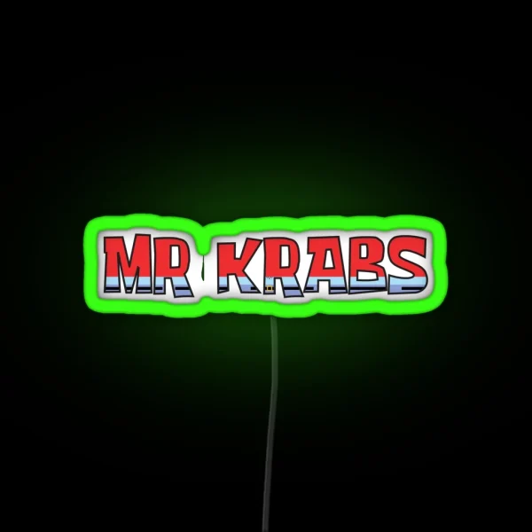 Mr Krabs Custom Name RGB Neon Sign