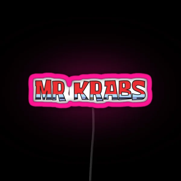 Mr Krabs Custom Name RGB Neon Sign