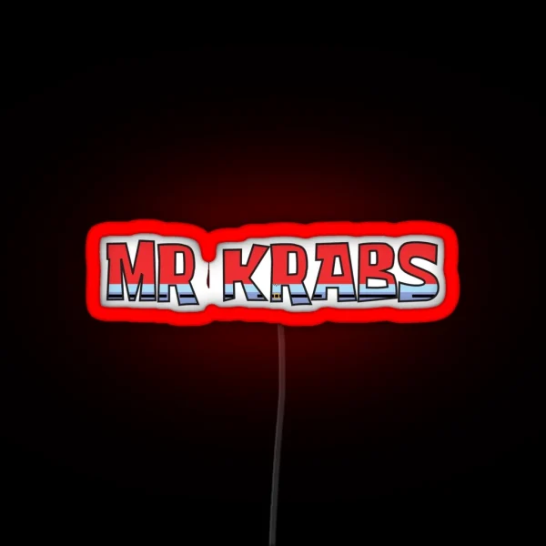 Mr Krabs Custom Name RGB Neon Sign