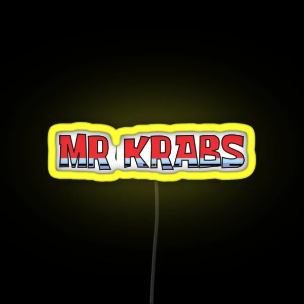 Mr Krabs Custom Name RGB Neon Sign